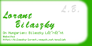 lorant bilaszky business card